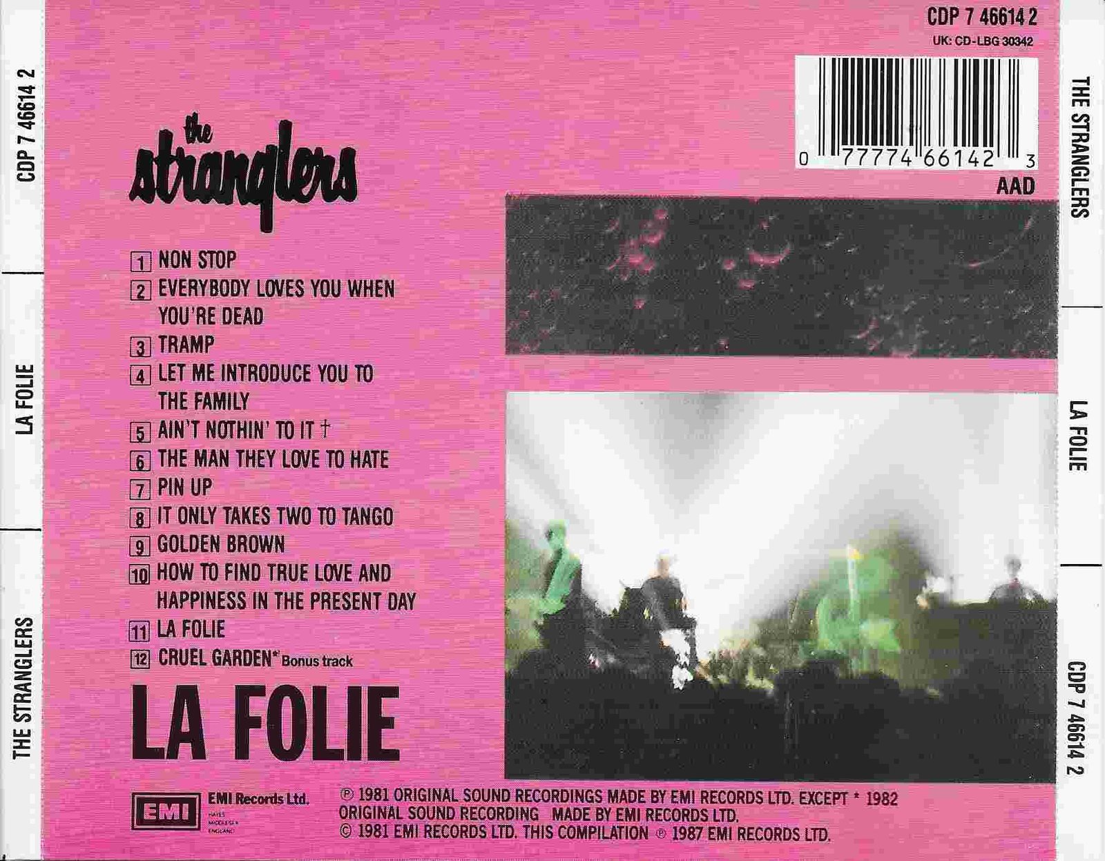 Picture of CDP 746614-2 La folie by artist The Stranglers from The Stranglers